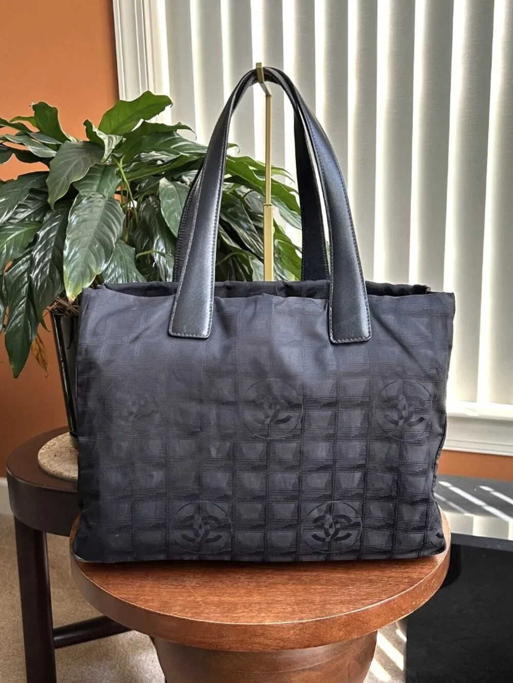 CHANEL Nylon Medium Travel Tote, Black